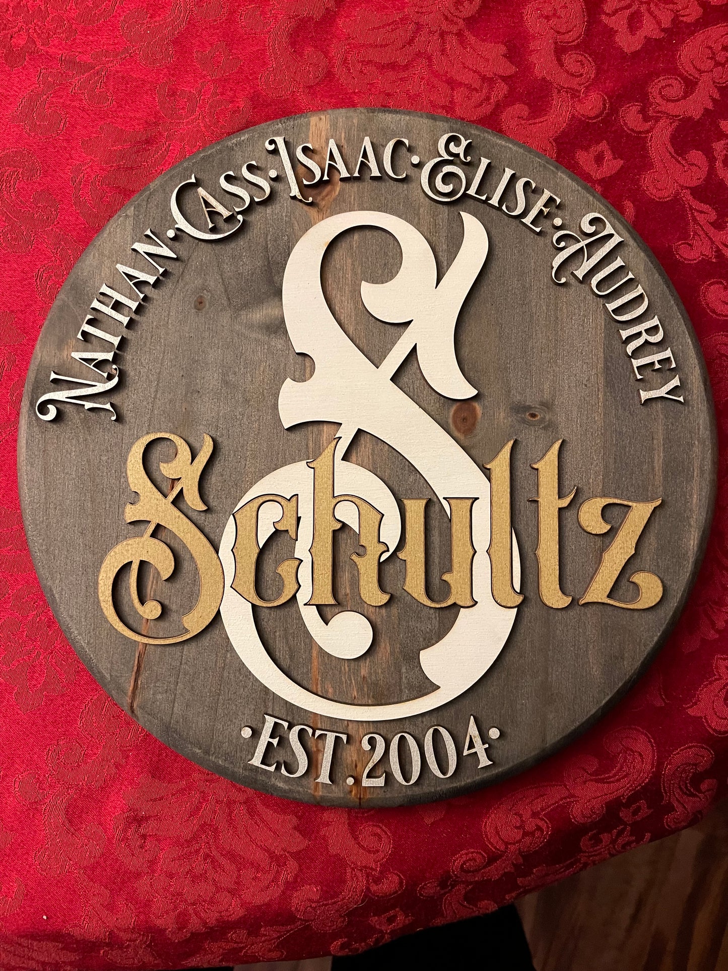 Monogram Family Sign